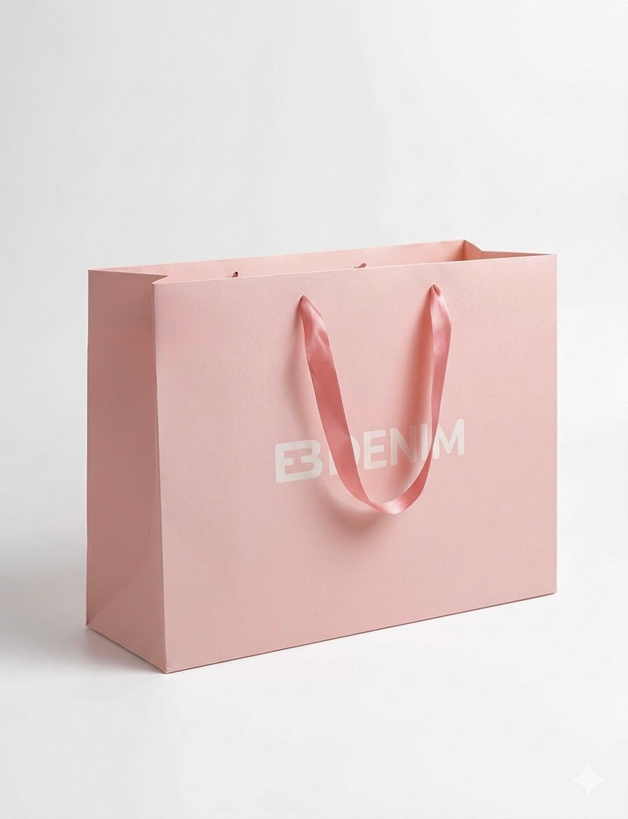 1000 pcs EB Denim Custom shopping bag