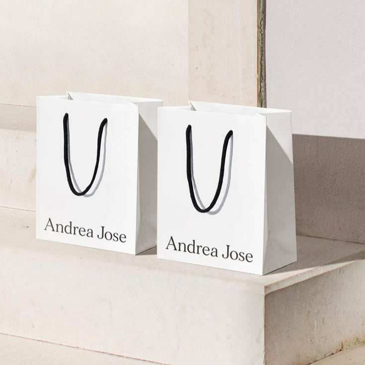 Custom Paper Carrier Bag With Rope Handle 100 pcs