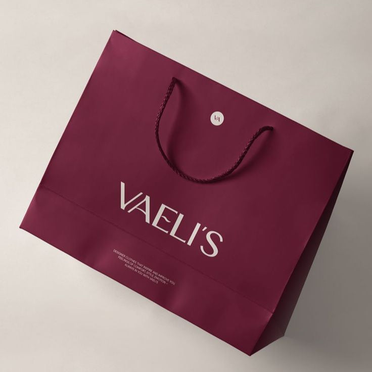 Custom Paper Carrier Bag With Rope Handle 100 pcs