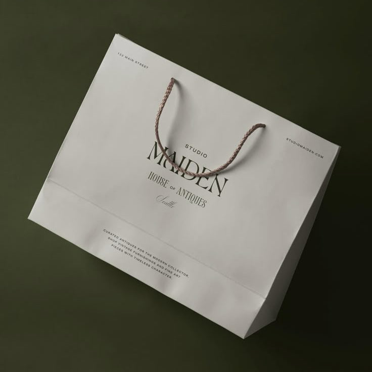 Custom Paper Carrier Bag With Rope Handle 100 pcs